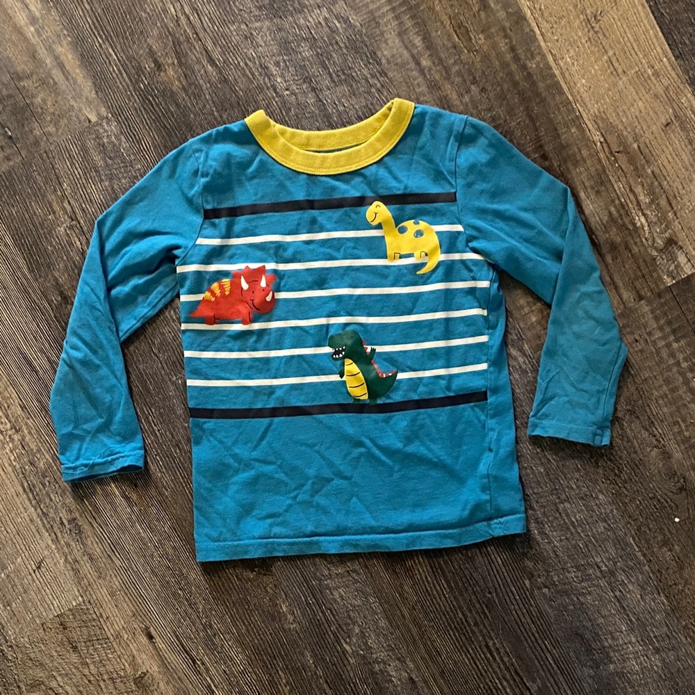 Joe Fresh Kids Long Sleeve Dino Shirt - Blue and Yellow